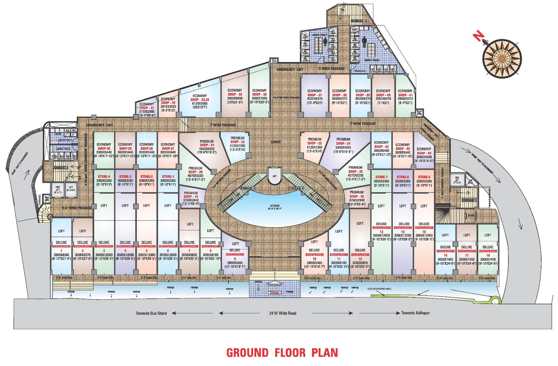 Arihant Mall Floor Plans, Project 3D Views in Ratnagiri