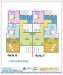3 BHK Twin Bungalow First Floor Plan
