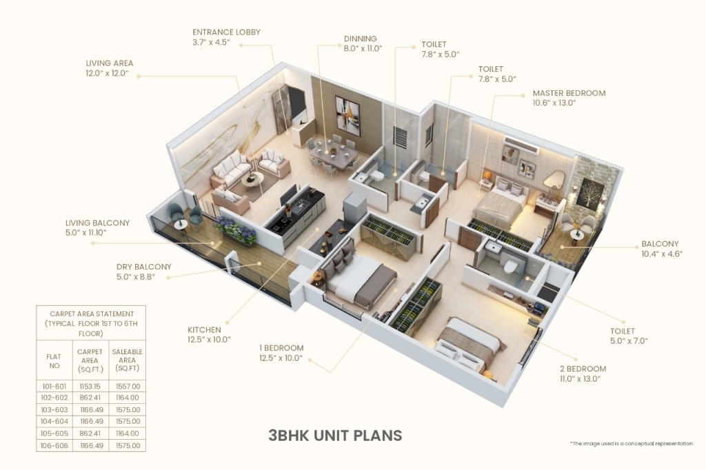 3 BHK Plan 
