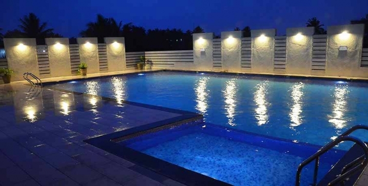 Swimmming Pool Night View